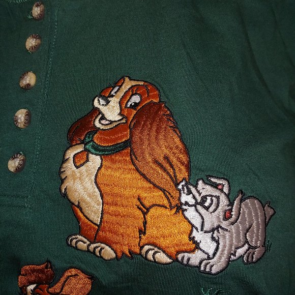 Disney Tops - Vintage Lady and the Tramp Henley NWOT